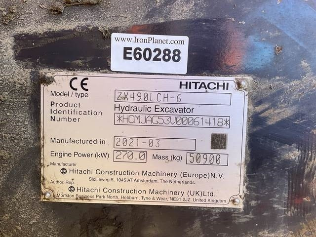 Hitachi ZX490LCH-6 - Máy xúc bánh xích: hình 5 Hitachi ZX490LCH-6 - Máy xúc bánh xích: hình 5