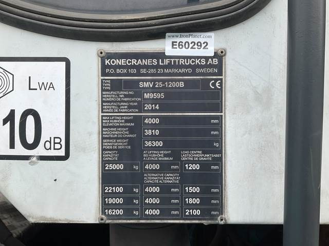 Konecrane SMV 25-1200B - Xe nâng diesel: hình 5 Konecrane SMV 25-1200B - Xe nâng diesel: hình 5