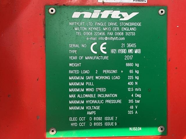 Niftylift HR21 - Xe nâng người nhiều khớp nối: hình 5 Niftylift HR21 - Xe nâng người nhiều khớp nối: hình 5