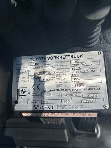 Toyota 8FD45F - Xe nâng diesel: hình 4 Toyota 8FD45F - Xe nâng diesel: hình 4