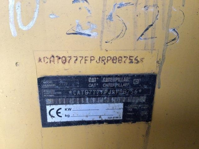 CAT 777F - Xe ben cứng/ Xe chở đá: hình 5 CAT 777F - Xe ben cứng/ Xe chở đá: hình 5