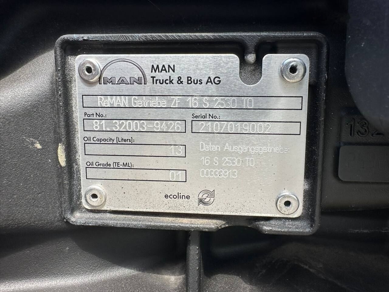 MAN 16 S 2530 TO MAN - Hộp số cho Xe tải: hình 2 MAN 16 S 2530 TO MAN - Hộp số cho Xe tải: hình 2