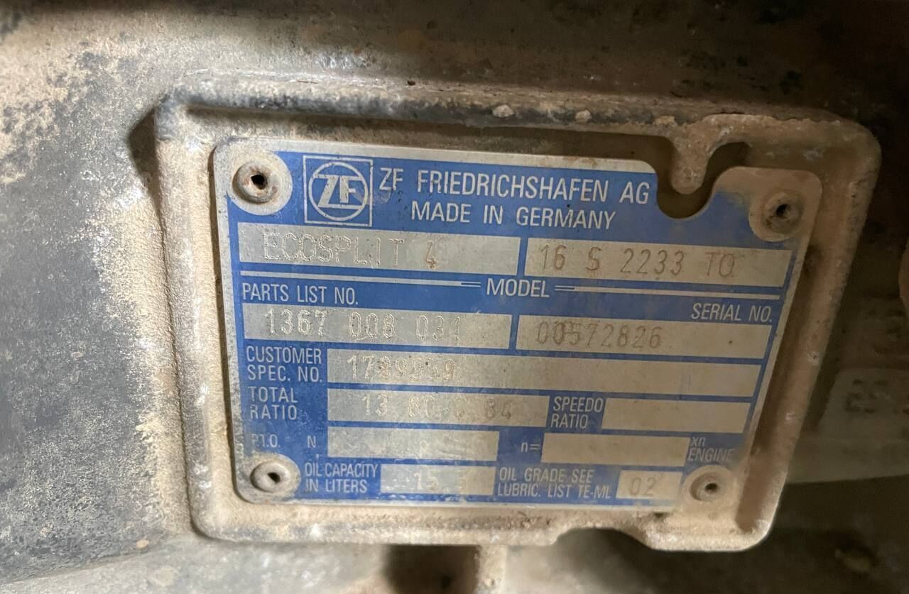 ZF 16 S 2233 TO Ecosplit 4 - Hộp số cho Xe tải: hình 2 ZF 16 S 2233 TO Ecosplit 4 - Hộp số cho Xe tải: hình 2