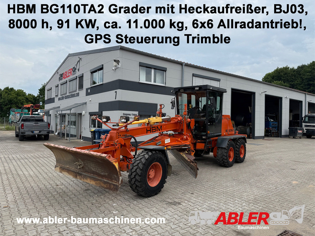 HBM Nobas BG110 TA 2 Grader mit Heckaufreißer GPS - Máy xúc lật bánh lốp kính thiên văn: hình 1 HBM Nobas BG110 TA 2 Grader mit Heckaufreißer GPS - Máy xúc lật bánh lốp kính thiên văn: hình 1