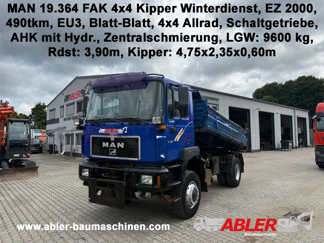MAN 19.364 3-Seiten-Kipper Allrad Winterdienst - Xe ben: hình 1 MAN 19.364 3-Seiten-Kipper Allrad Winterdienst - Xe ben: hình 1