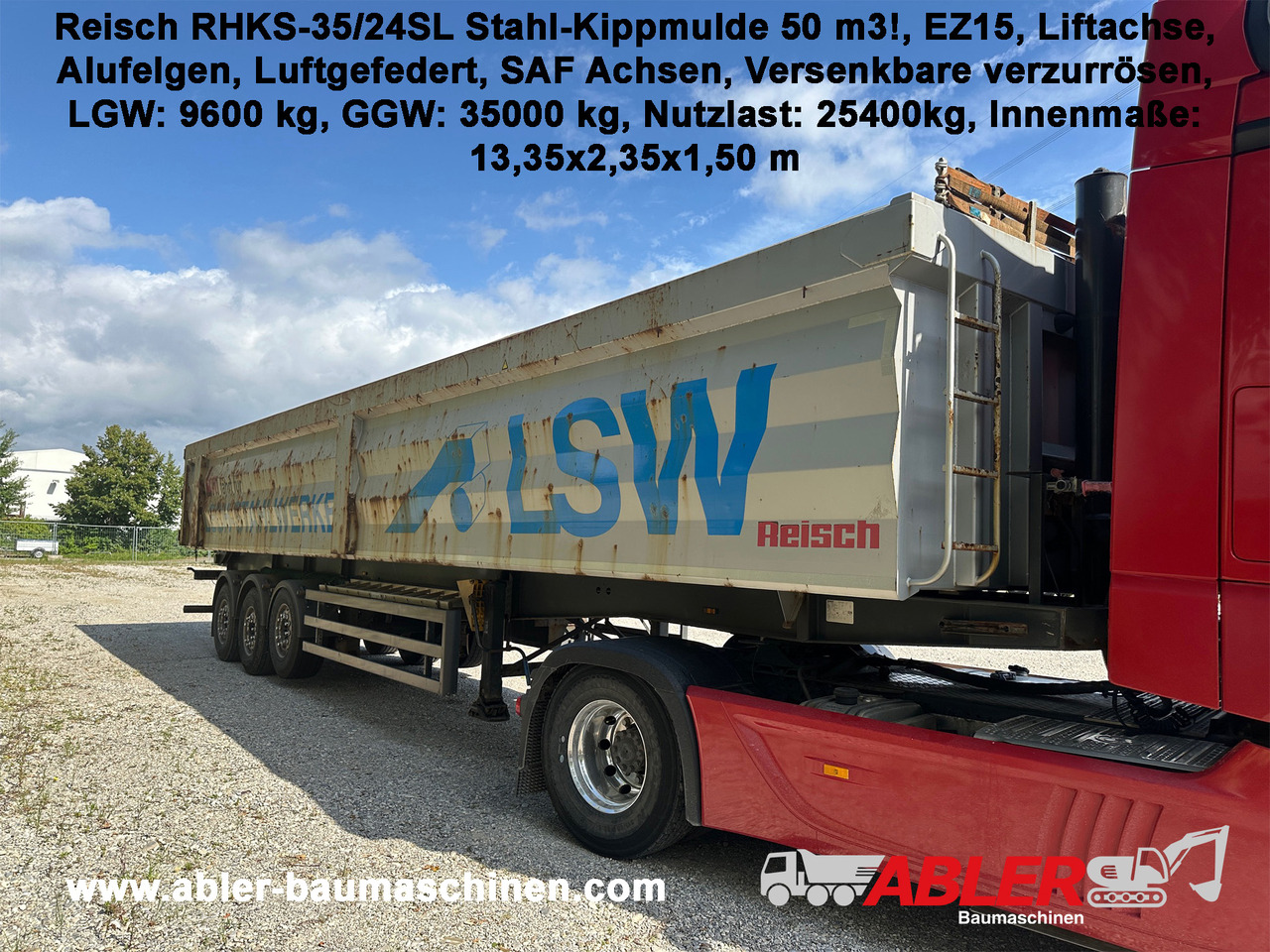 Reisch RHKS-35/24SL Stahl Kippmulde 50 m3 Metallschrott - Sơ mi rơ moóc ben: hình 1 Reisch RHKS-35/24SL Stahl Kippmulde 50 m3 Metallschrott - Sơ mi rơ moóc ben: hình 1