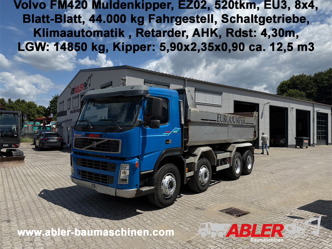 Volvo FM420 Muldenkipper AHK Klima Retarder - Xe ben: hình 1 Volvo FM420 Muldenkipper AHK Klima Retarder - Xe ben: hình 1