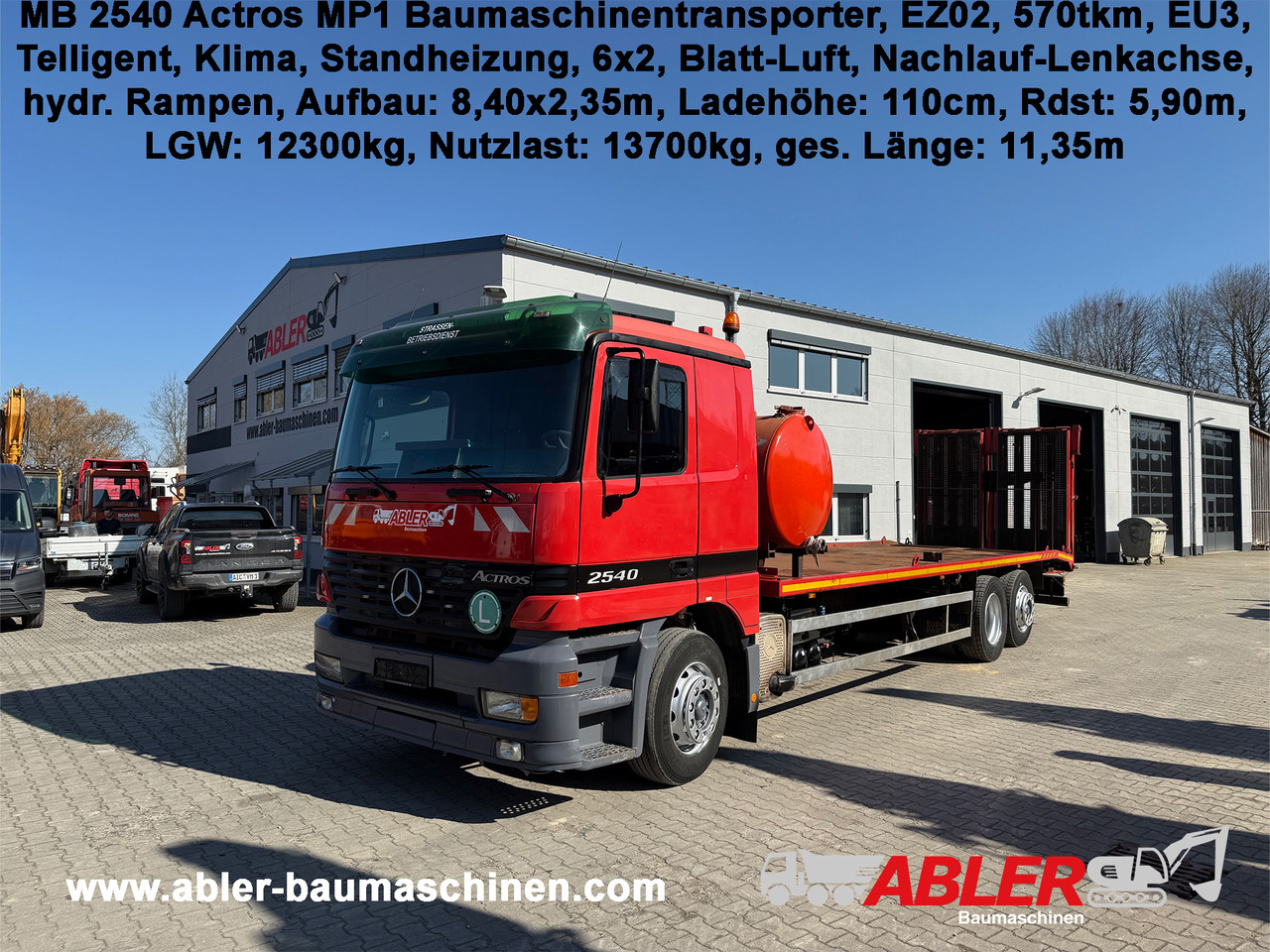 Mercedes-Benz 2540 Actros MP1 Baumaschinentrnasporter - Xe tải: hình 1 Mercedes-Benz 2540 Actros MP1 Baumaschinentrnasporter - Xe tải: hình 1