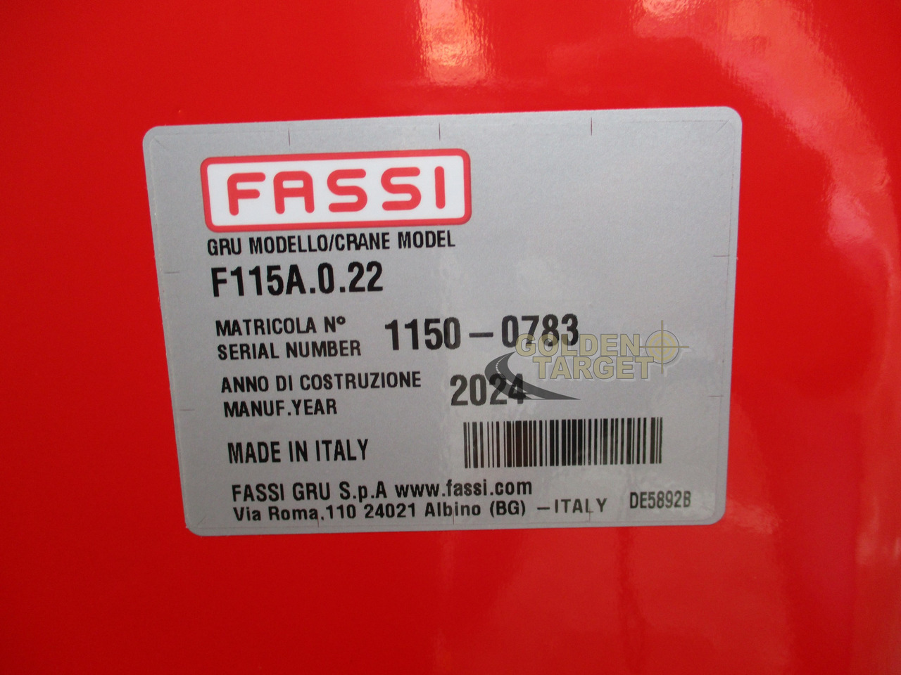 Cẩu gấp mới Fassi F115A.0.22 CRANE: hình 7