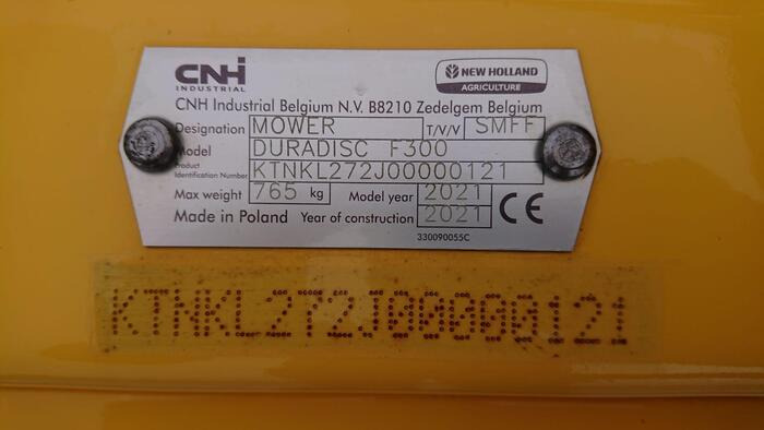 New Holland DuraDisc F 300 - Máy cắt cỏ: hình 5 New Holland DuraDisc F 300 - Máy cắt cỏ: hình 5
