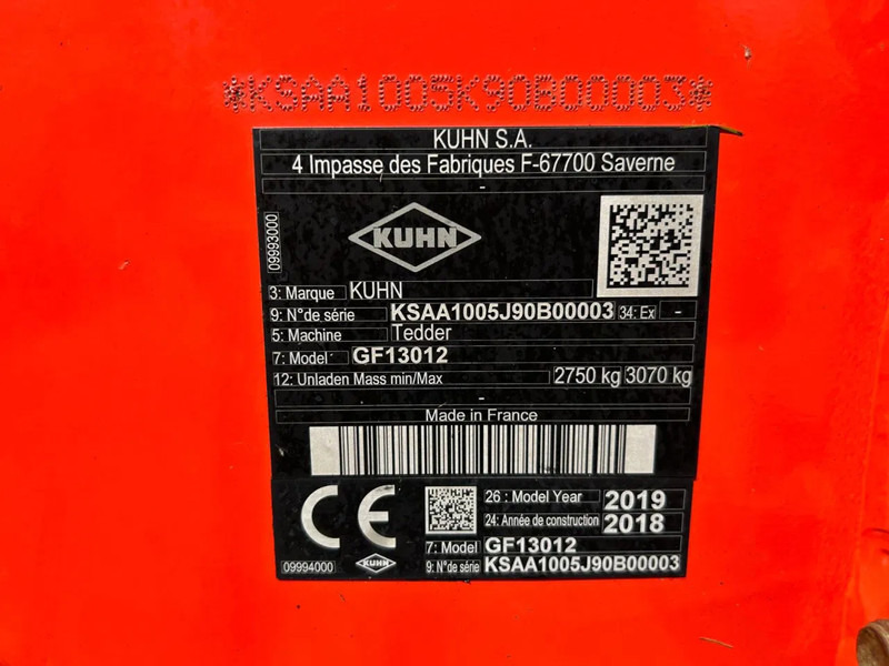 Kuhn GF 13012 Schudder getrokken - Dàn trải/ Cào: hình 5 Kuhn GF 13012 Schudder getrokken - Dàn trải/ Cào: hình 5