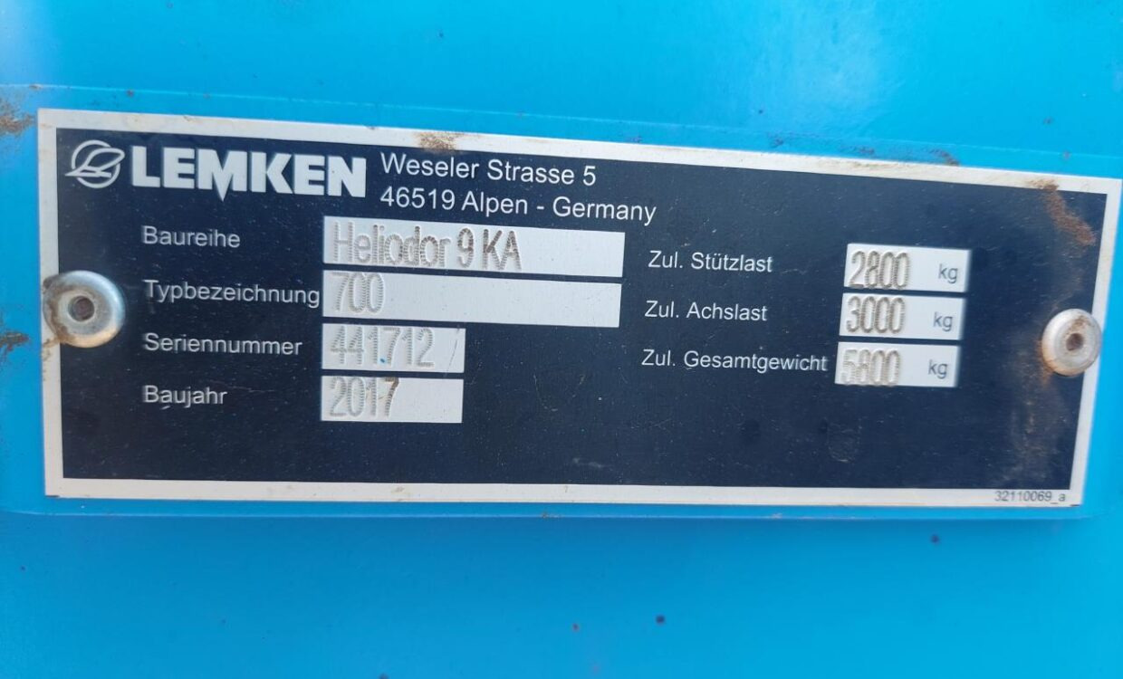 Bừa đĩa Lemken Heliodor 9/700 KA: hình 15