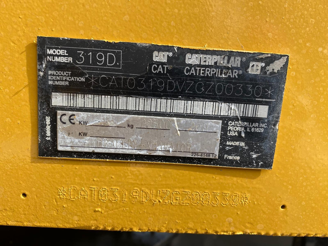 Máy xúc bánh xích Caterpillar 319D: hình 15