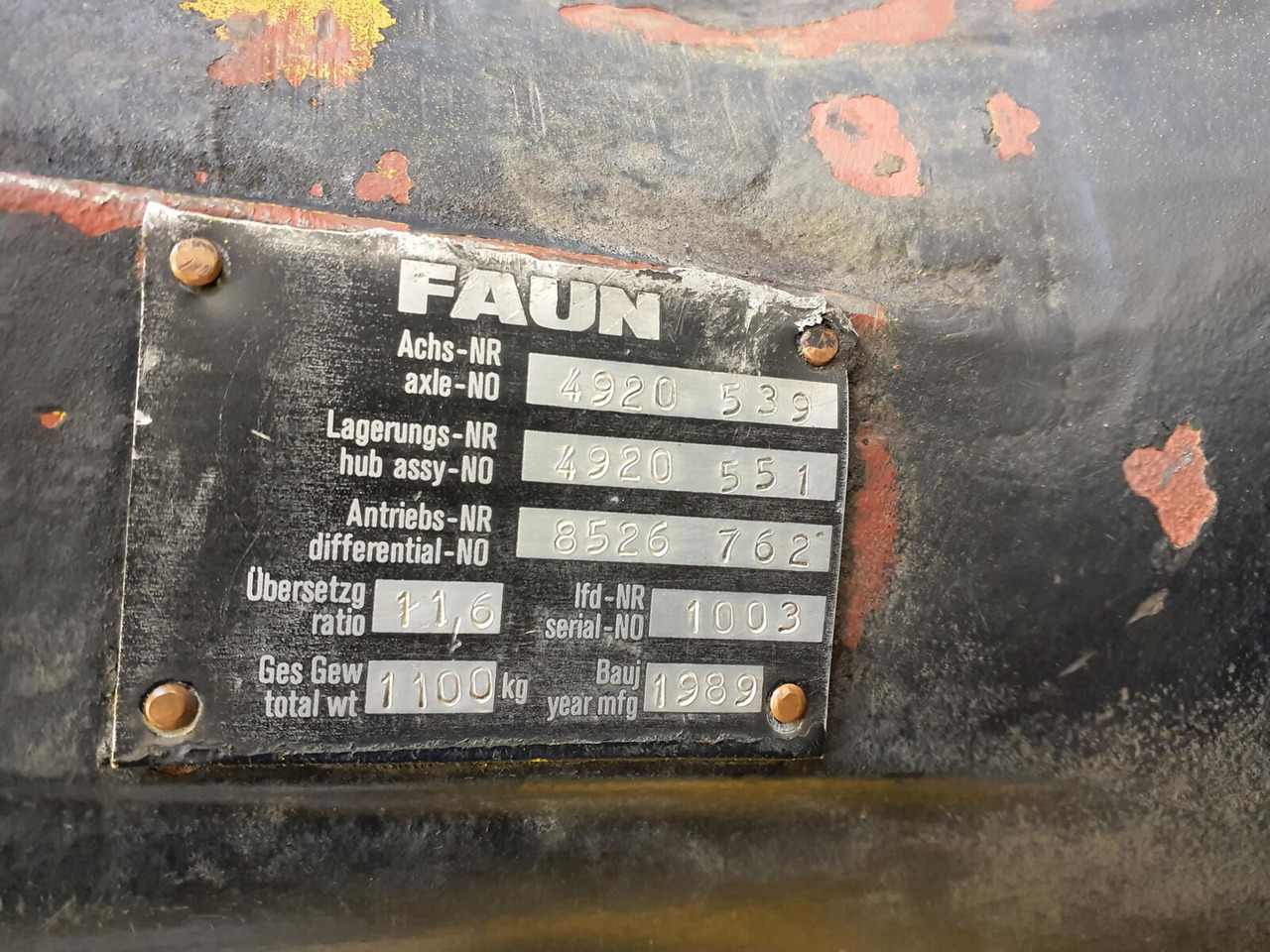 FAUN RTF 30 end differential 13x29 - Bộ vi sai cho Cẩu bánh lốp: hình 4 FAUN RTF 30 end differential 13x29 - Bộ vi sai cho Cẩu bánh lốp: hình 4