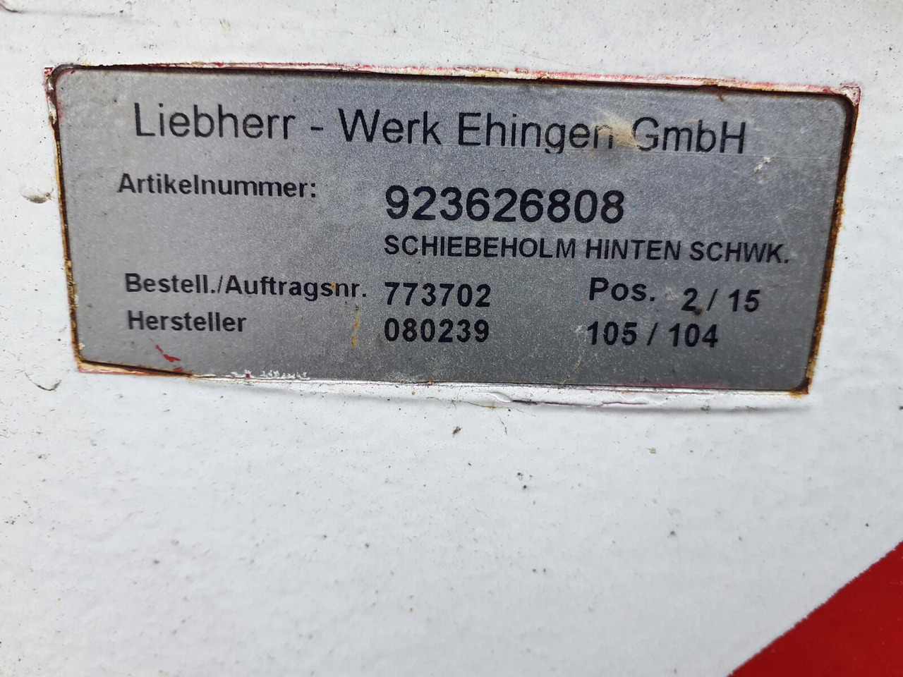 Liebherr LTM 1070-4.1 outrigger beam complete rear - Hệ thống treo cho Cẩu bánh lốp: hình 5 Liebherr LTM 1070-4.1 outrigger beam complete rear - Hệ thống treo cho Cẩu bánh lốp: hình 5