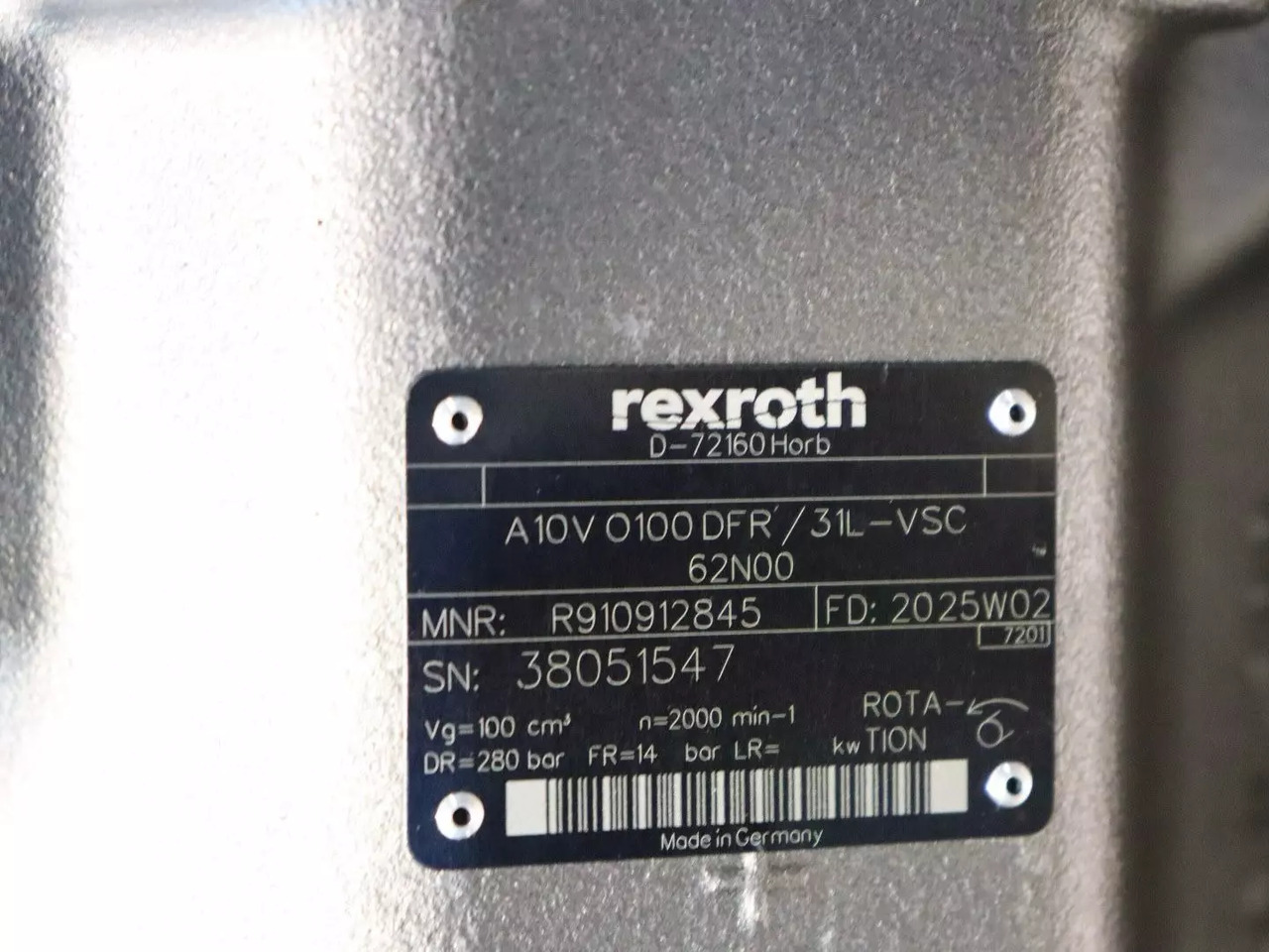 REXROTH A10VO100DFR/31L-VSC62N00 - Bơm thủy lực cho Thiết bị xử lý vật liệu: hình 4 REXROTH A10VO100DFR/31L-VSC62N00 - Bơm thủy lực cho Thiết bị xử lý vật liệu: hình 4