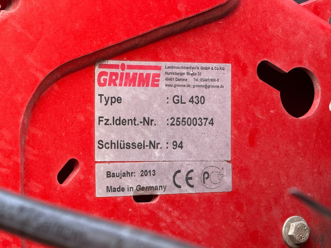 Grimme GL 430 - Máy gặt: hình 2 Grimme GL 430 - Máy gặt: hình 2
