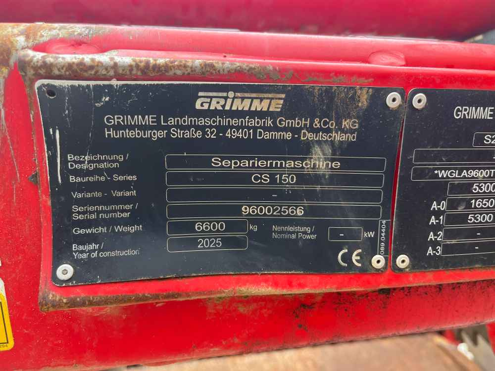 Grimme CS 150 - Máy thu hoạch khoai tây: hình 3 Grimme CS 150 - Máy thu hoạch khoai tây: hình 3