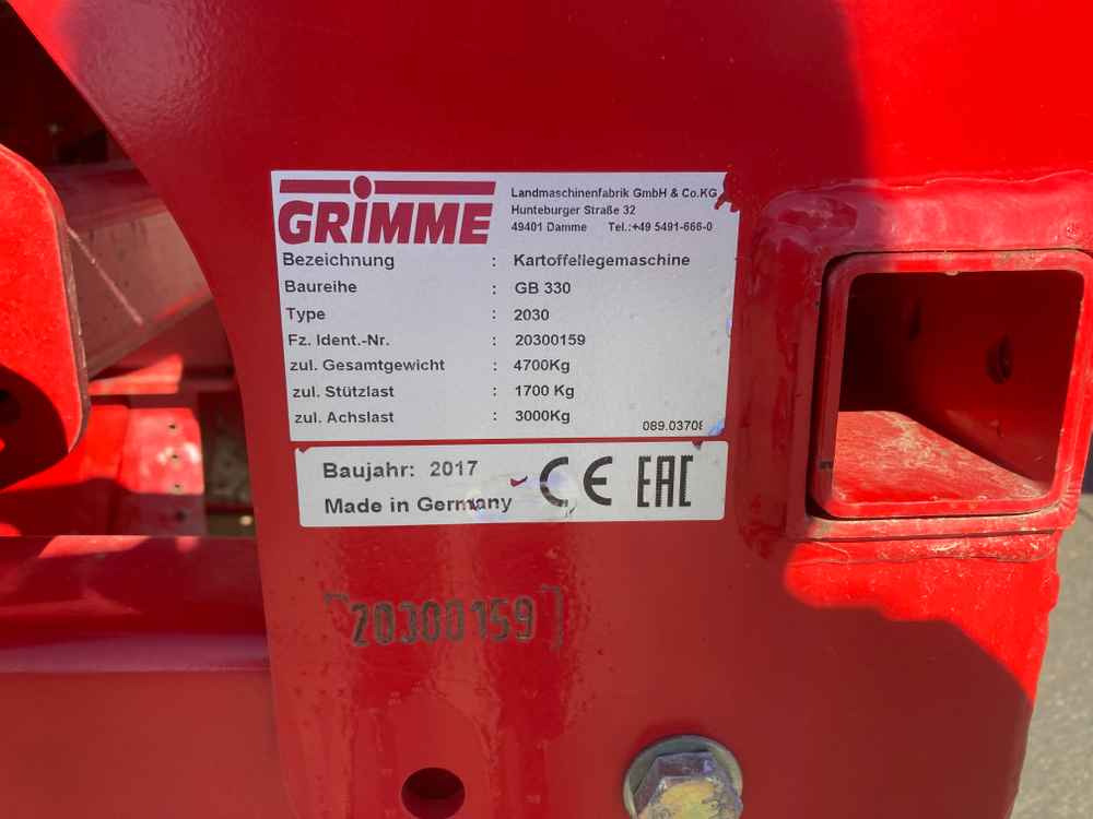 Grimme GB 330 - Máy gặt: hình 2 Grimme GB 330 - Máy gặt: hình 2