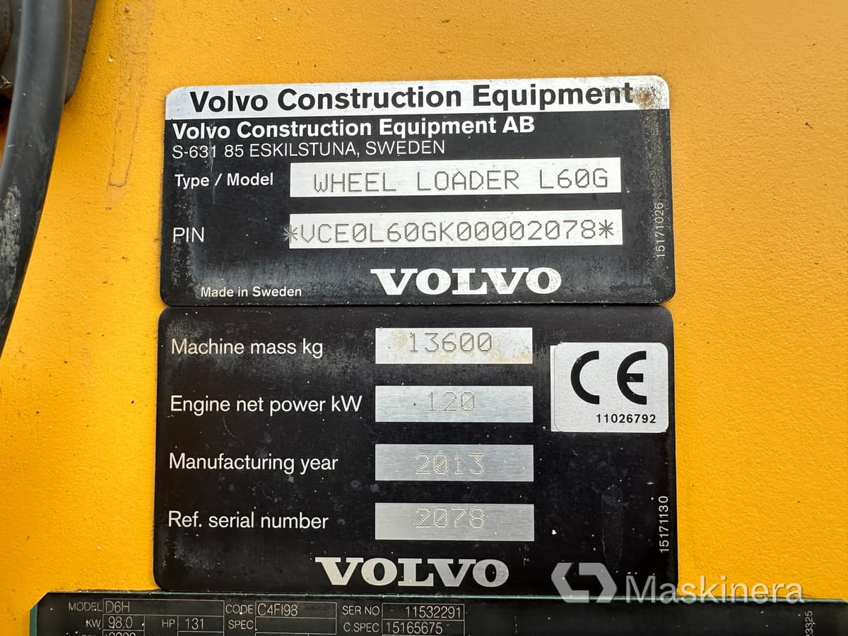 Máy xúc lật bánh lốp Hjullastare Volvo L60G [ Copy ]: hình 47