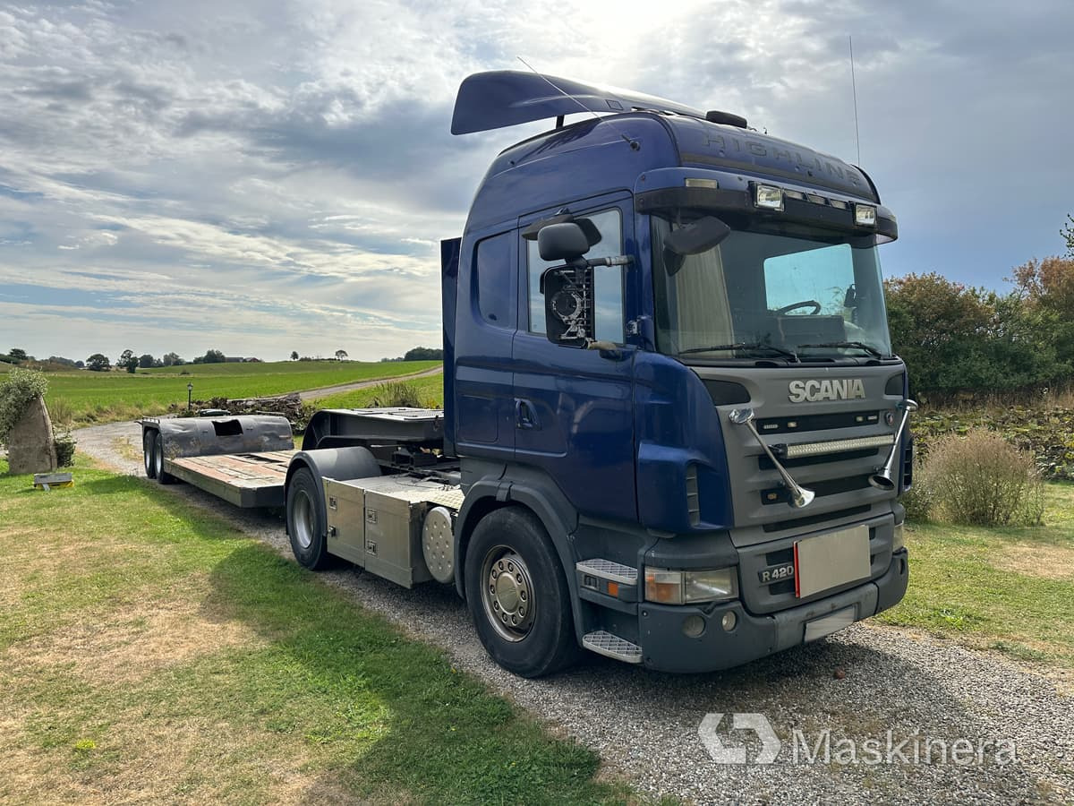 Scania R420 highline A-traktor Scania + 2 släp - Xe đầu kéo, Sơ mi rơ moóc thùng thấp: hình 3 Scania R420 highline A-traktor Scania + 2 släp - Xe đầu kéo, Sơ mi rơ moóc thùng thấp: hình 3