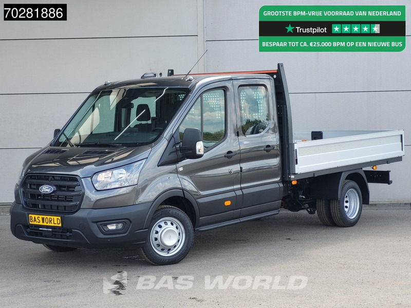 Ford Transit 170pk Automaat Dubbel Cabine 3500kg Trekhaak Open Laadbak Pritsche SYNC4 scherm Camera Airco Trekhaak Cruise control - Xe tải nhỏ phẳng: hình 1 Ford Transit 170pk Automaat Dubbel Cabine 3500kg Trekhaak Open Laadbak Pritsche SYNC4 scherm Camera Airco Trekhaak Cruise control - Xe tải nhỏ phẳng: hình 1
