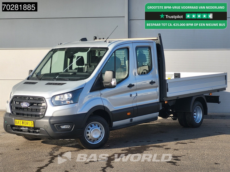 Ford Transit 170pk Automaat Dubbel Cabine 3500kg Trekhaak Open Laadbak Pritsche SYNC4 scherm CarPlay Camera Pickup Airco Trekhaak Cruise cont - Xe tải nhỏ phẳng: hình 1 Ford Transit 170pk Automaat Dubbel Cabine 3500kg Trekhaak Open Laadbak Pritsche SYNC4 scherm CarPlay Camera Pickup Airco Trekhaak Cruise cont - Xe tải nhỏ phẳng: hình 1