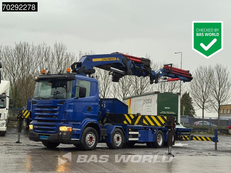 Scania R420 8X2 Palfinger PK100002 Crane Kran + PJ170 JIB Lift Axle Euro 4 - Xe tải thùng lửng/ Phẳng, Xe cẩu tự hành: hình 1 Scania R420 8X2 Palfinger PK100002 Crane Kran + PJ170 JIB Lift Axle Euro 4 - Xe tải thùng lửng/ Phẳng, Xe cẩu tự hành: hình 1