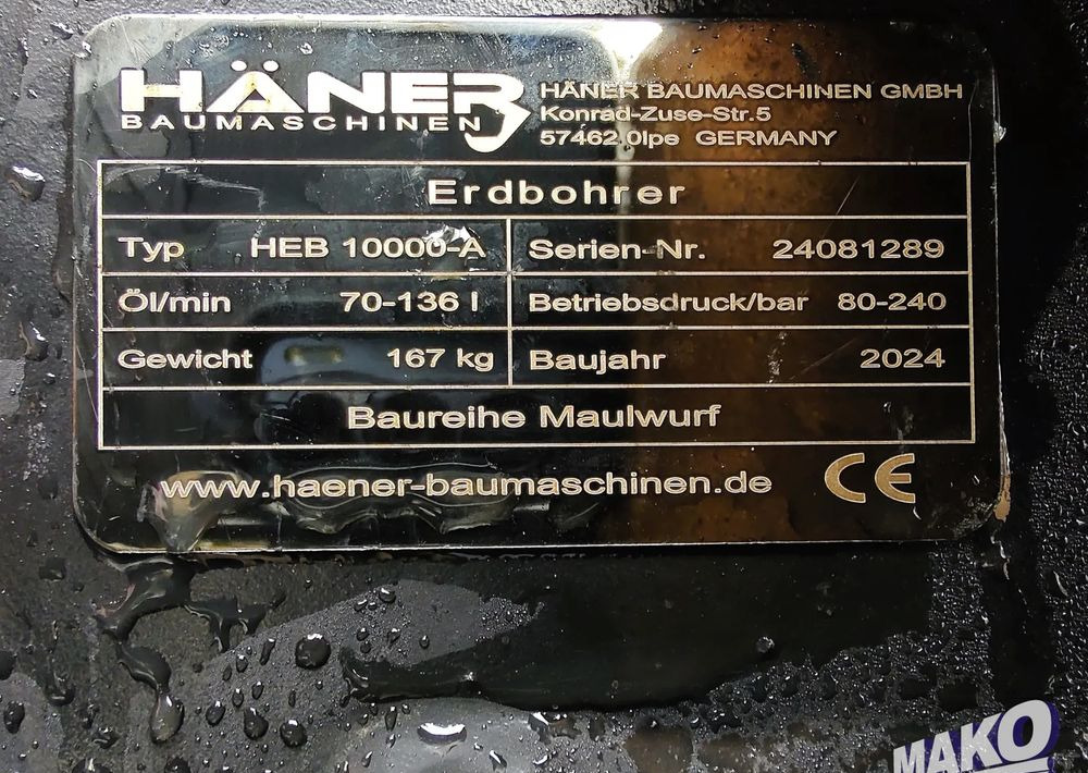 NOWY nieużywany świder do ziemi Haner HEB 10000-A - Đính kèm cho Máy móc xây dựng: hình 4 NOWY nieużywany świder do ziemi Haner HEB 10000-A - Đính kèm cho Máy móc xây dựng: hình 4