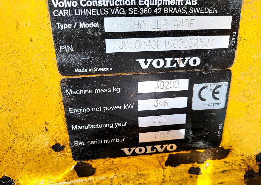 Volvo A40E - Xe ben đổ: hình 5 Volvo A40E - Xe ben đổ: hình 5