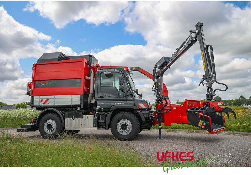 Mercedes-Benz Unimog U 427 Greentec woodchipper combi - Xe tải nhỏ: hình 1 Mercedes-Benz Unimog U 427 Greentec woodchipper combi - Xe tải nhỏ: hình 1