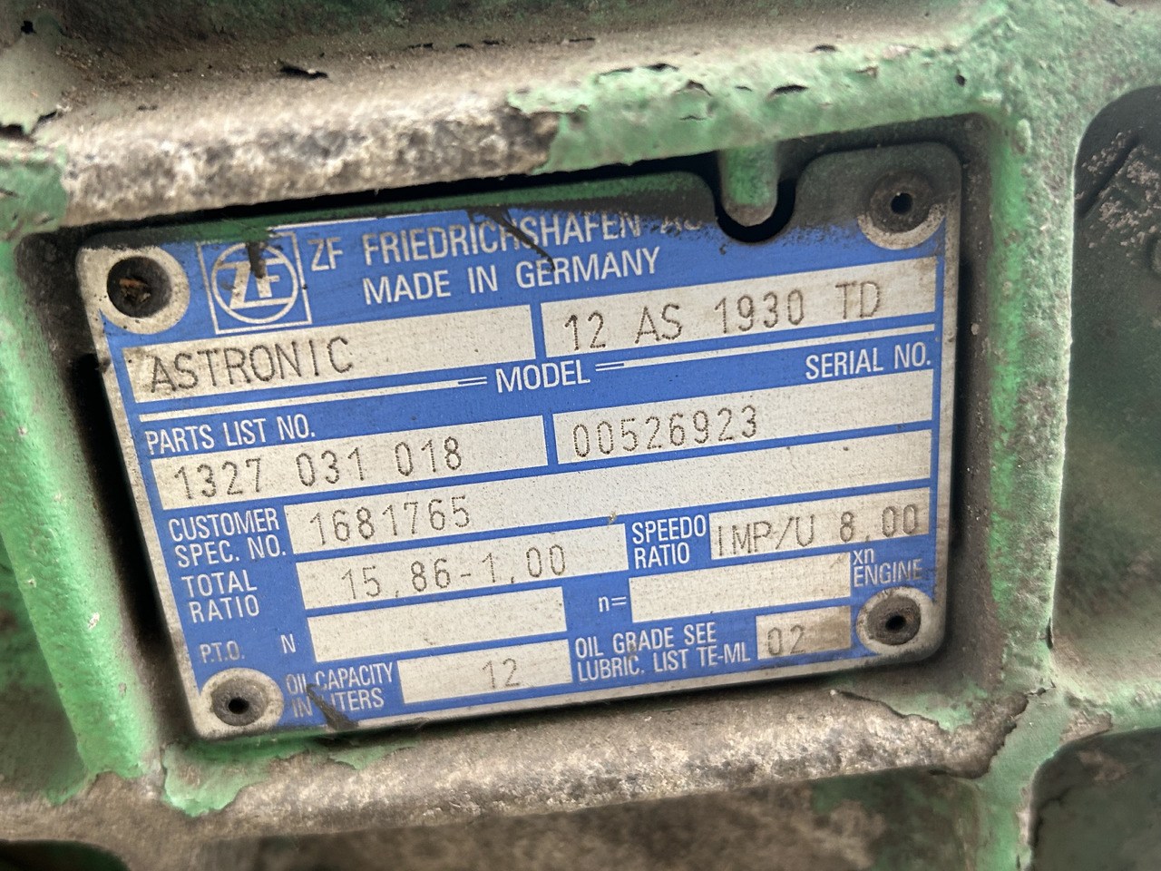 DAF DAF CF85 12AS1930 TD 1681765 DAF CF 85 - Hộp số cho Xe tải: hình 3 DAF DAF CF85 12AS1930 TD 1681765 DAF CF 85 - Hộp số cho Xe tải: hình 3