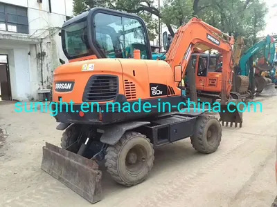 Slightly Used Mini Wheel Excavator Doosan Dx60W Small Excavator for Sale - Máy xúc bánh lốp: hình 1 Slightly Used Mini Wheel Excavator Doosan Dx60W Small Excavator for Sale - Máy xúc bánh lốp: hình 1