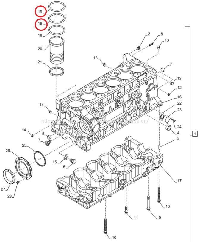 FPT IVECO CASE Cursor11 F3GFE613A B001 5801863562/5801690111 Liner seal ring 504372471 - Pít tông/ Vòng/ Ống lót: hình 3 FPT IVECO CASE Cursor11 F3GFE613A B001 5801863562/5801690111 Liner seal ring 504372471 - Pít tông/ Vòng/ Ống lót: hình 3