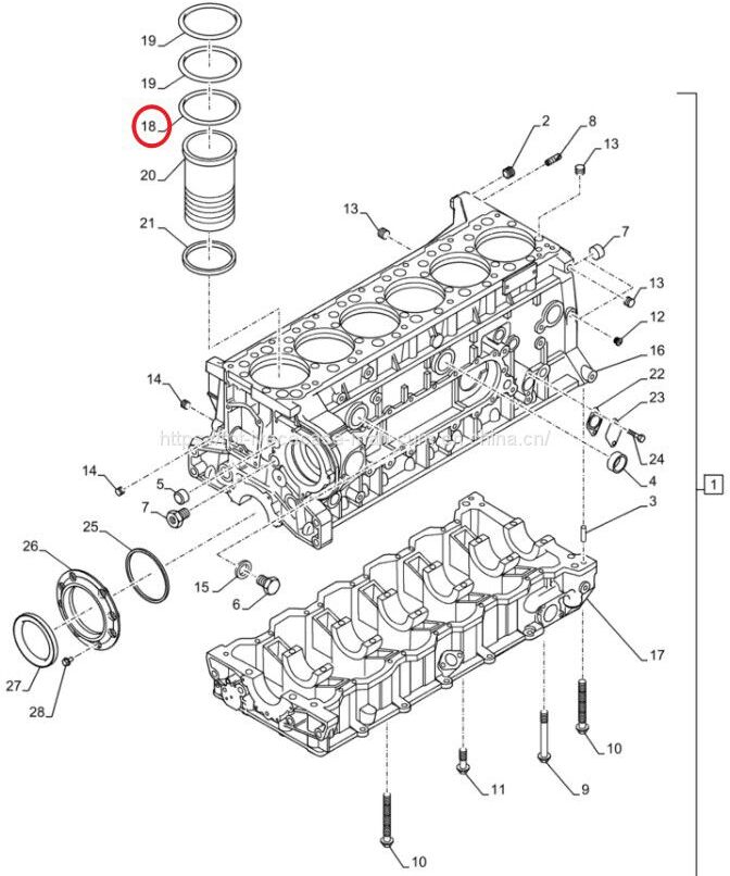 FPT IVECO CASE Cursor11 F3GFE613A B001 5801863562/5801690111 Liner seal ring 504372472 - Pít tông/ Vòng/ Ống lót: hình 3 FPT IVECO CASE Cursor11 F3GFE613A B001 5801863562/5801690111 Liner seal ring 504372472 - Pít tông/ Vòng/ Ống lót: hình 3