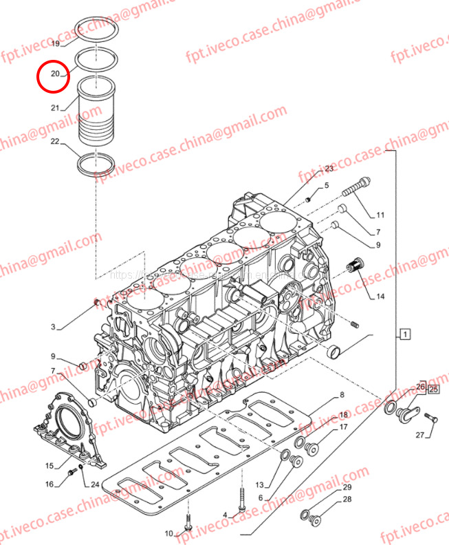 FPT IVECO CASE Cursor9 F2CFE614A*B041/F2CGE614F*V004 5802431166 Cylinder liner O-ring (non-black)99459175 - Pít tông/ Vòng/ Ống lót cho Xe tải: hình 3 FPT IVECO CASE Cursor9 F2CFE614A*B041/F2CGE614F*V004 5802431166 Cylinder liner O-ring (non-black)99459175 - Pít tông/ Vòng/ Ống lót cho Xe tải: hình 3