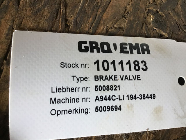 Liebherr Brake Valve - Van: hình 3 Liebherr Brake Valve - Van: hình 3