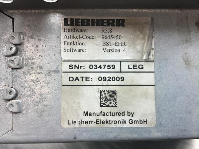 Liebherr Excavator Control - ECU: hình 5 Liebherr Excavator Control - ECU: hình 5