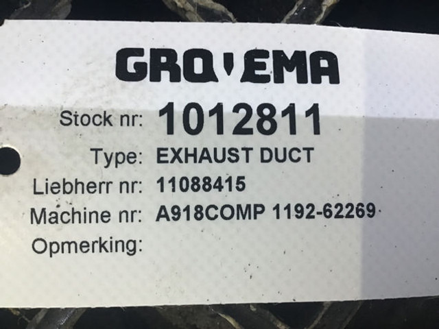 Liebherr Exhaust Duct - Ống xả: hình 2 Liebherr Exhaust Duct - Ống xả: hình 2