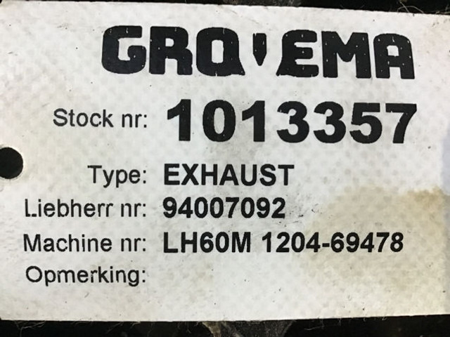 Liebherr Exhaust - Ống xả: hình 2 Liebherr Exhaust - Ống xả: hình 2