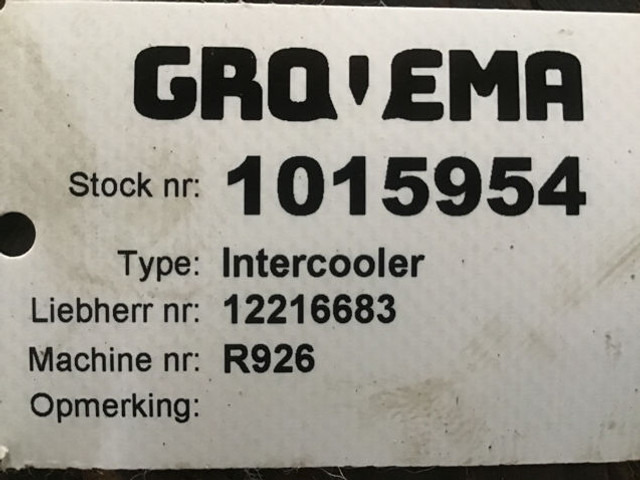 Liebherr Intercooler - Bộ làm mát liên hợp: hình 4 Liebherr Intercooler - Bộ làm mát liên hợp: hình 4