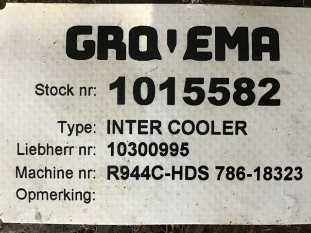Liebherr Intercooler - Bộ làm mát liên hợp: hình 2 Liebherr Intercooler - Bộ làm mát liên hợp: hình 2