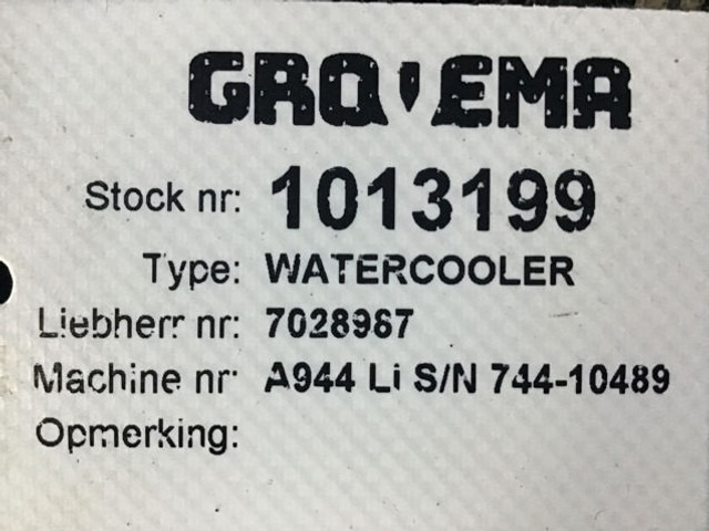 Liebherr Water Cooler - Bộ làm mát liên hợp: hình 4 Liebherr Water Cooler - Bộ làm mát liên hợp: hình 4