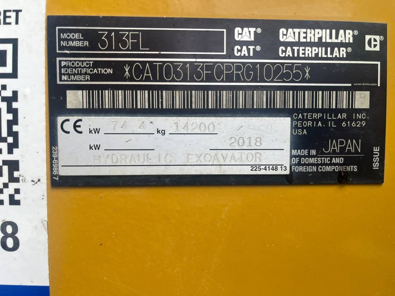 Cat 313 F L - Máy xúc bánh xích: hình 5 Cat 313 F L - Máy xúc bánh xích: hình 5