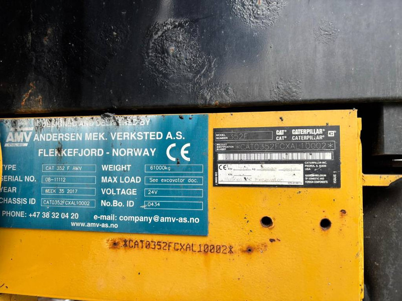 Cat 352 F - Máy xúc bánh xích: hình 5 Cat 352 F - Máy xúc bánh xích: hình 5