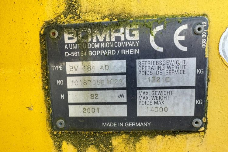 BOMAG BW 184 AD - Máy lăn đường: hình 4 BOMAG BW 184 AD - Máy lăn đường: hình 4