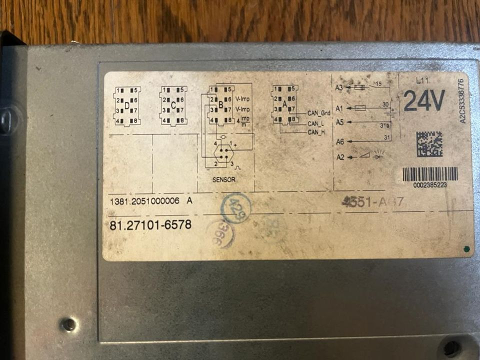 MAN TGX TGS TGA TGL Tachograph 81.27101-6578 - Máy đo tốc độ cho Xe tải: hình 2 MAN TGX TGS TGA TGL Tachograph 81.27101-6578 - Máy đo tốc độ cho Xe tải: hình 2