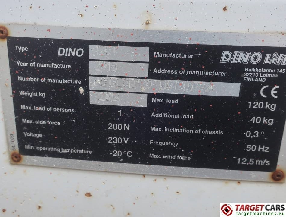 Xe nâng người chân nhện Dino 120T Tow Telescopic Boom Work Lift 1200cm: hình 10
