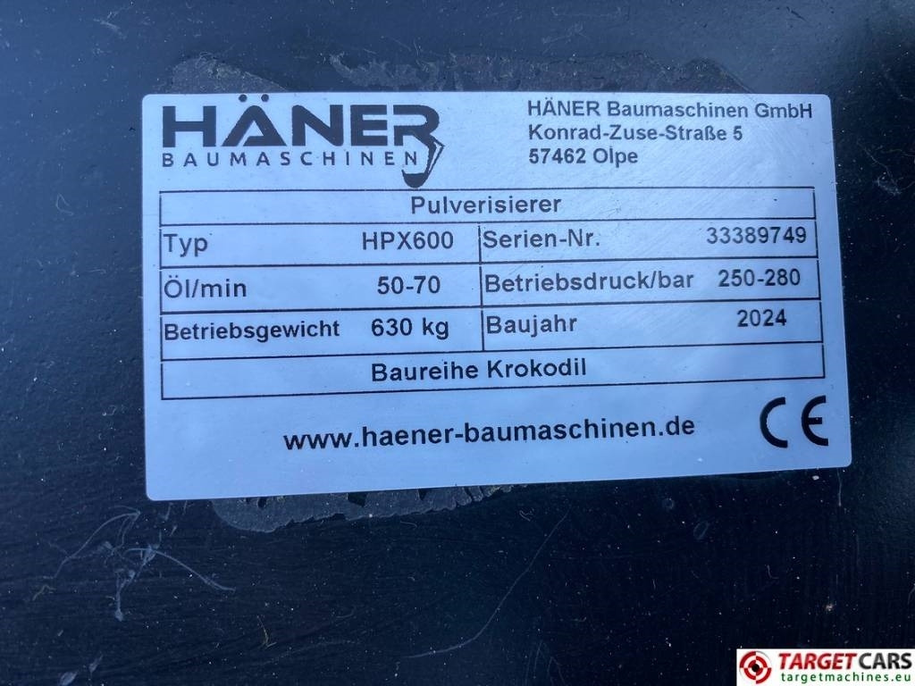 Kéo phá dỡ mới Haener HPX600 Hydraulic Rotation Pulverizer Shear: hình 10 Kéo phá dỡ mới Haener HPX600 Hydraulic Rotation Pulverizer Shear: hình 10