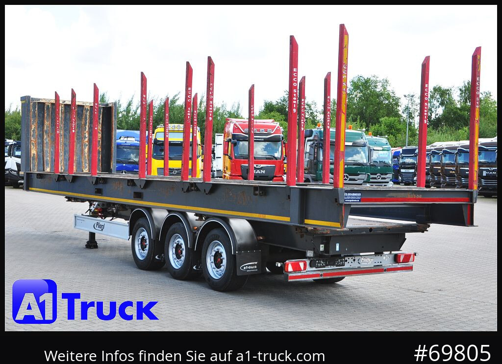 Sơ mi rơ moóc chở gỗ FLIEGL SDS01, Langholz, Containeraufbau, Liftachse,: hình 11